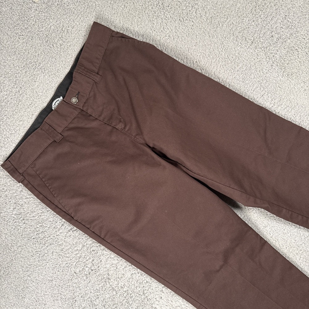 Dickies Skateboarding Pants Mens 34x32 Brown Slim Flex Skate Grunge Y2K